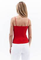 Bayan Kırmızı Pamuklu Askılı Atlet