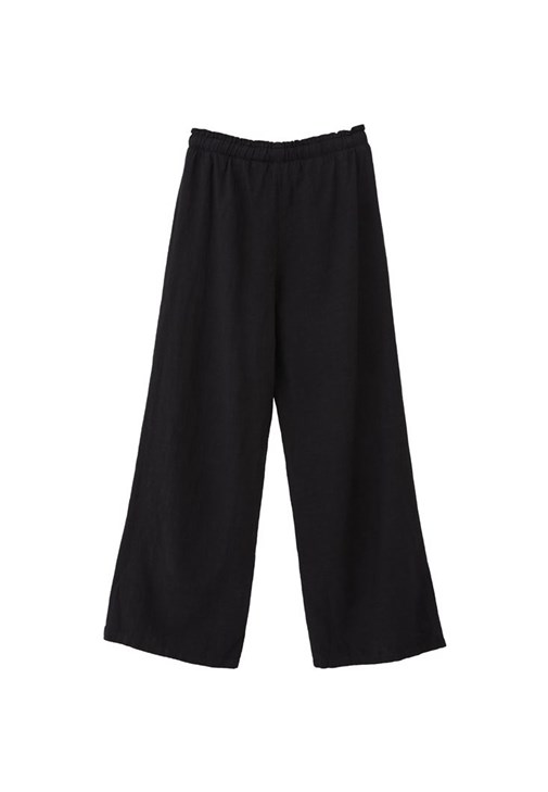 Keten Karışımlı Pantolon ve Dantel Bluz Kombini