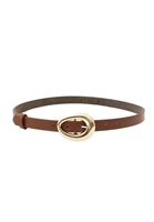 Bayan Kahverengi Toka Detaylı Kemer