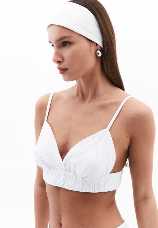 Keten Bralet ve Keten Culotte Pantolon Kombini