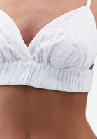 Bayan Beyaz Keten Karışımlı Bralet