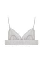 Bayan Beyaz Keten Karışımlı Bralet