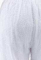 Bayan Beyaz Keten Karışımlı Culotte Pantolon
