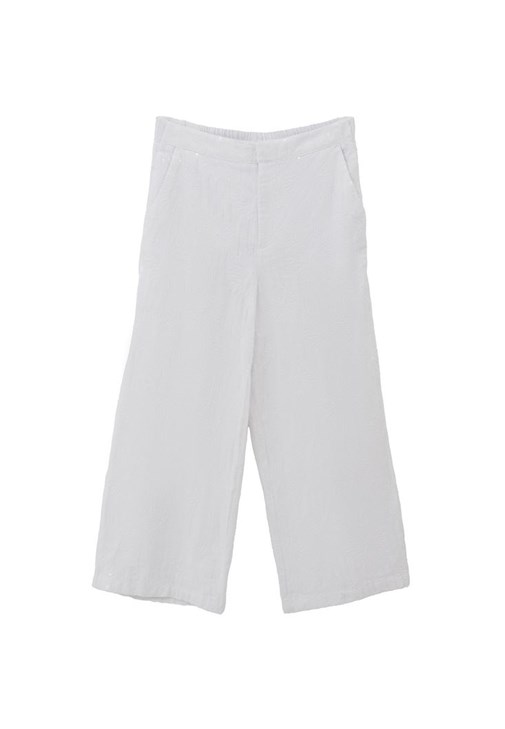 Keten Karışımlı Culotte Pantolon ve Keten Bralet Kombini