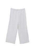 Bayan Beyaz Keten Karışımlı Culotte Pantolon