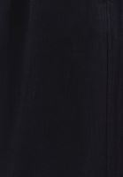Bayan Siyah Keten Karışımlı Wide-Leg Pantolon
