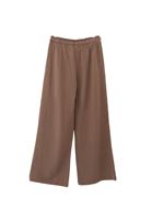 Bayan Kahverengi Keten Karışımlı Wide-Leg Pantolon