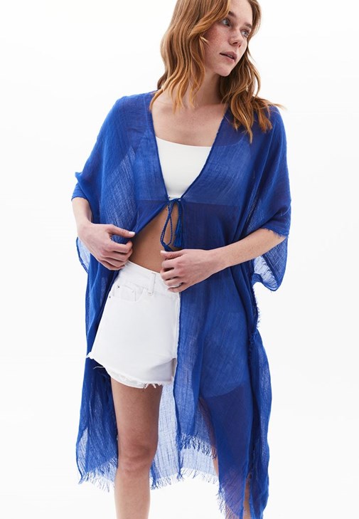 Basic Kimono ve Ultra Yüksek Bel Şort Kombini