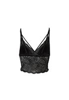 Bayan Siyah Biye Detaylı Dantelli Bralet
