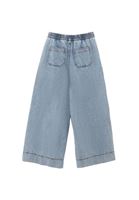 Bayan Mavi Yüksek Bel Wide-Leg Pantolon