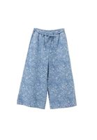 Bayan Mavi Yüksek Bel Culotte Denim Pantolon