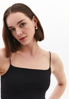 Bayan Siyah Modal Askılı Atlet