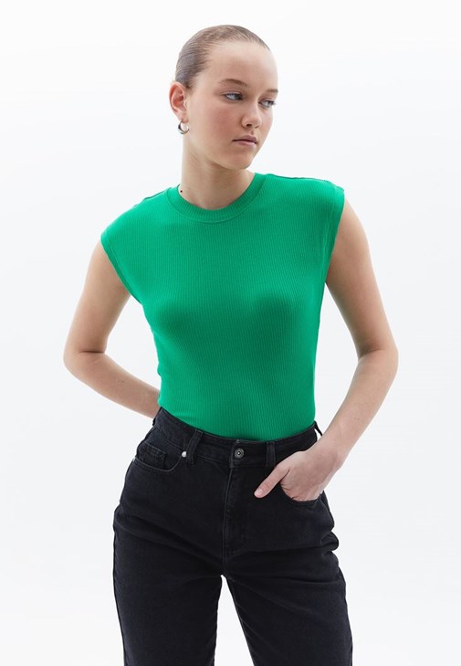 Yeşil Sıfır Yaka Tişört