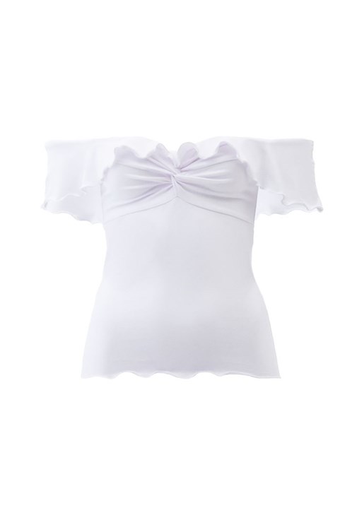 Modal Burgu Detaylı Bluz ve Denim Kombini