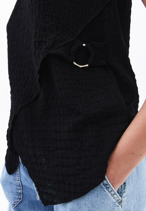 Modal Bluz ve Wide-Leg Pantolon Kombini