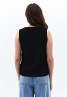 Bayan Siyah Modal Aksesuar Detaylı Bluz