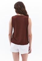 Bayan Kahverengi Modal Aksesuar Detaylı Bluz