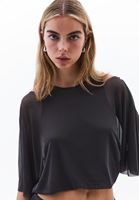 Oversize Tül Bluz ve Balon Pantolon Kombini
