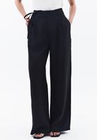 Bayan Siyah Modal Straight-Fit Pantolon