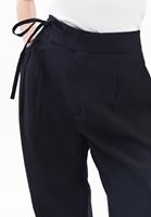 Bayan Siyah Modal Straight-Fit Pantolon