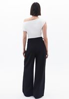 Bayan Siyah Modal Straight-Fit Pantolon