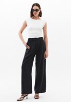 Bayan Siyah Modal Straight-Fit Pantolon