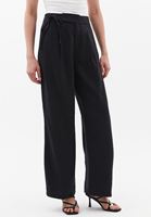 Bayan Siyah Modal Straight-Fit Pantolon