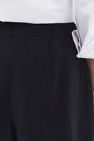 Women Black Modal High-Waisted Culotte Pants