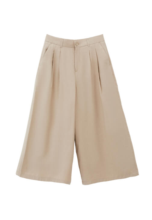 Culotte Pantolon ve Fırfırlı Bluz Kombini