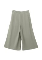 Women Green Modal High-Waisted Culotte Pants