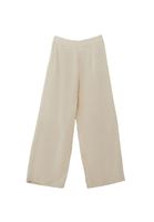 Bayan Krem Modal Ultra Yüksek Bel Straight-Fit Pantolon