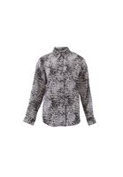 Bayan Çok Renkli Modal Desenli Oversize Gömlek