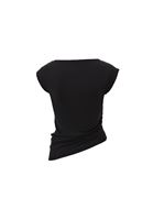 Women Black Modal Twist Detail Blouse
