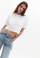 Women White Modal Crop Top