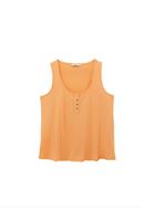 Women Orange Modal Snap-Detail Tank Top