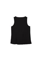 Women Black Modal Snap-Detail Tank Top