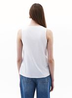 Women White Modal Snap-Detail Tank Top