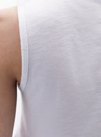 Women White Modal Snap-Detail Tank Top