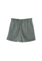 Women Green High Rise Mini Shorts