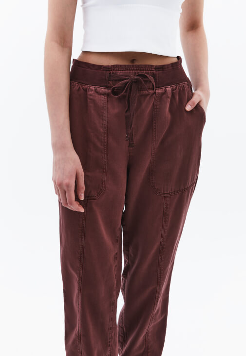 Tencel Pantolon ve Crop Atlet Kombini