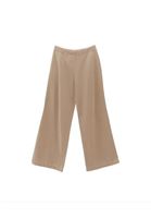 Bayan Bej Orta Bel Wide-Leg Pantolon ( TENCEL™ )