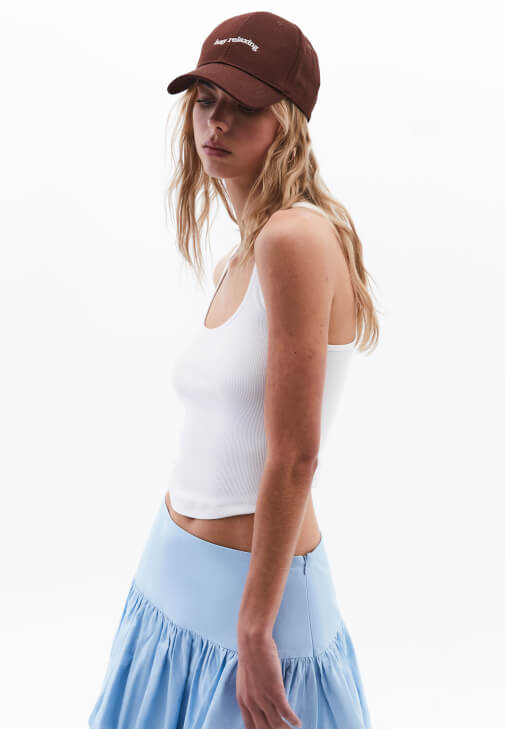 Kahverengi Sloganlı Cap Şapka