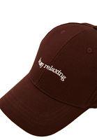 Women Brown Slogan Cap