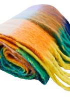 Bayan Mavi Püskül Detaylı Kalın Şal