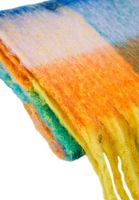 Bayan Mavi Püskül Detaylı Kalın Şal