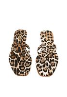 Bayan Çok Renkli Leopar Desenli Terlik