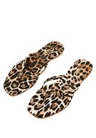 Bayan Çok Renkli Leopar Desenli Terlik