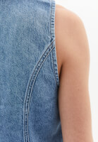 Bayan Mavi V Yaka Denim Yelek ( TENCEL™ )