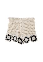 Bayan Çok Renkli Yüksek Bel Jakarlı Şort