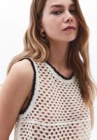 Bayan Çok Renkli Jakarlı Crop Atlet